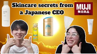 Skincare interview with a Japanese CEO  Combo skinMens cosmetics [upl. by Hadley99]