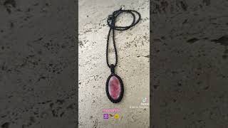 rhodonite macrame makramee stoneflowvibes [upl. by Eimmot]