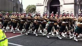 quotThe Highlandersquot 4 SCOTS Homecoming Parade Aberdeen 1st July 2014 [upl. by Ennairej]