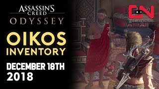 Assassins Creed Odyssey  Oikos Inventory  Legendary Vendor  Dec 18th  Dec 25th 2018 [upl. by Ko]