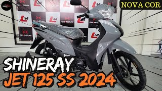 Nova Shineray Jet 125 SS 2024 Cinza Metálico  Conheçam todos os DETALHES e o PREÇO ATUALIZADO [upl. by Oiceladni216]