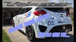 Hyundai Veloster 20 min Trunk Latch Fix [upl. by Ayahsey]