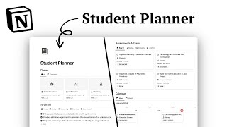 Notion Student Planner Template Tour FREE Download [upl. by Randolf]