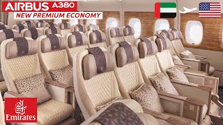 EMIRATES BRAND NEW PREMIUM ECONOMY 13 hours on the A380 from Dubai to New York [upl. by Althee]