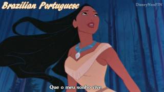 Pocahontas  Just Around The Riverbend  One Line Multilanguage HD [upl. by Kciregor]