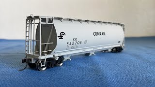 Conrail 3Bay Cylindrical Hopper Atlas Review [upl. by Ahsetal]