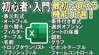 【Excelの基本】まず覚えるべき機能15選＜初心者・入門＞ [upl. by Galliett]