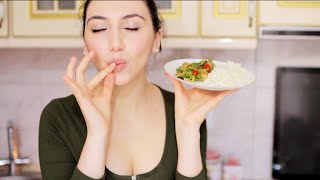 ASMR Yummm🍴Cooking For You ❤️Close Up Whisper Vegan Salad [upl. by Eibob413]