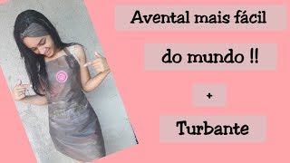 Como fazer avental e turbante de TNT  SEM COSTURA [upl. by Katzir]