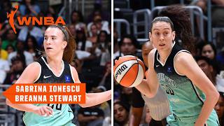 DYNAMIC DUO 🗽 Sabrina Ionescu amp Breanna Stewart combine for 45 PTS in return 🔥  WNBA on ESPN [upl. by Heiney]