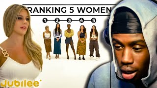 MEN RANK 5 WOMEN BY ATTRACTIVENESS  REACTIONjubilee [upl. by Norak]