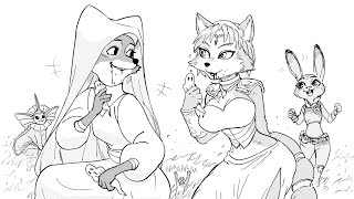 Maid Marian And Krystal Discussing Their Contributed To Furry Fandom  Baalbuddy comic dub [upl. by Ocirred469]