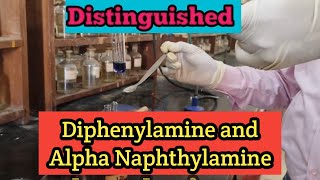 Test for Distinguished Diphenylamine and Alpha Naphthylamine [upl. by Ardnazxela]