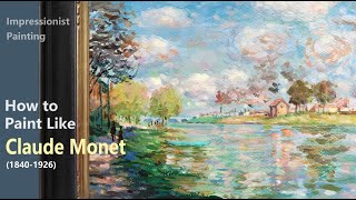 Monets Painting Secrets  The Process of Impressionist Painting  Acrylic painting [upl. by Cnahc]