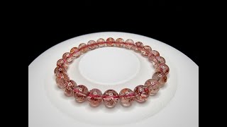 Gelang Batu Red Berries Super Seven Quartz Lepidocrocite Crystal Universal Stone Super 78mm F1140 [upl. by Syst738]