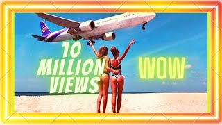 Boeing Plane Landing and Take Off Footage at Maho Beach St Maarten Aviation Airplane [upl. by Neelra]