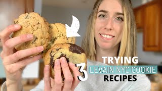 TRYING 3 Different LEVAIN COOKIE Recipes [upl. by Matless862]