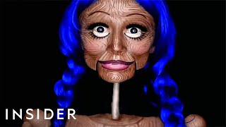 Makeup Artist Transforms Into A Puppet [upl. by Greenwood]