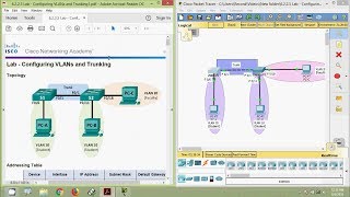 6225 Lab  Configuring VLANs and Trunking [upl. by Imoyik]