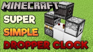 Minecraft Compact Dropper Clock for Item Transport System 113 Tutorial [upl. by Stoops]