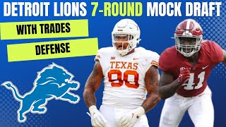 Detroit Lions 7Round Mock Draft With Trades [upl. by Mccahill]