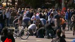 Driver Rams Through Crowd Toward Queens Bus [upl. by Moody593]