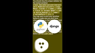 Unique validation on nested serializer on Django Rest Framework shorts [upl. by Alegna]