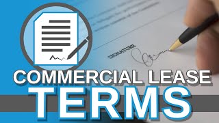 Typical Commercial Lease Terms That Everyone Should Know [upl. by Assereht]