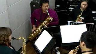 Presto Sax Quartet Rehearsing Scarlatti Sonata K87 [upl. by Christos]