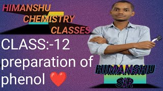 class12 Method of preparation of phenol❤chapterPhenol💕organic chemistry🥰jac💘Cbse board🥰 [upl. by Ecinad727]