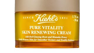 Kiehls 🍯🍯🐝 Pure Vitality Skin Renewing Cream Review [upl. by Epolenep31]