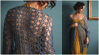 StepbyStep Instructions Crochet the Easy Beginner Friendly Dantelina Shawl [upl. by Cassie]