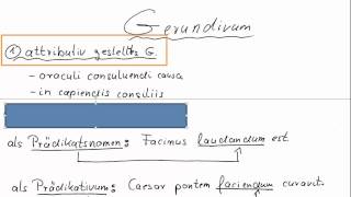 Tutorial Latein Nachhilfe36 Ergänzung zum Gerundivum [upl. by Nnyltiac]