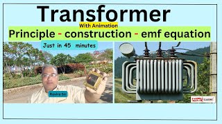 Transformer  principle construction  emf equation  principle cons amp emf eq of transformer [upl. by Targett]