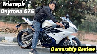 Triumph Daytona 675 Ownership Review Superbike Excellence [upl. by Fanestil190]