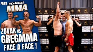 GREGMMA SE FAIT PROVOQUER  FACE A FACE PESEE MEDIATIQUE HEXAGONE MMA 17 [upl. by Acirfa]