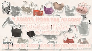 3D LAYERED TSHIRTS PT1 Crop Top Sleeves etc  BERRY AVENUE CODES  BLOXBURG amp others roblox [upl. by Annirac41]