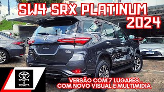 TOYOTA SW4 SRX PLATINUM 2024 TURBO DIESEL 4X4 0KM 7 LUGARES COM NOVO VISUAL DETALHES DO INTERIOR [upl. by Leith]