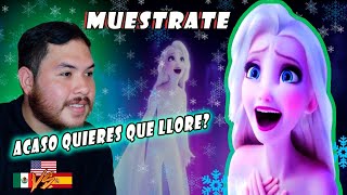 Reaccion a FROZEN 2 MUESTRATE Doblaje Latino vs Español vs Inglés  Carmen Sarahí [upl. by Hosea246]