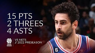 Furkan Korkmaz 15 pts 2 threes 4 asts vs Nets 2022 Preseason [upl. by Leirda]