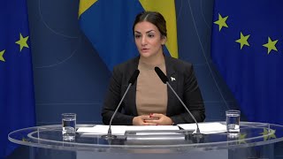 Pressträff med kulturminister Parisa Liljestrand [upl. by Xilef]