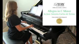 Allegro in C Minor by Jose Antonio Carlos de Seixas RCM Level 5 List A 2022 Celebration Series [upl. by Proud387]