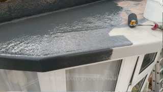 How to FIBREGLASS A ROOF  How to Fibreglass a Bay Roof DIY [upl. by Googins]