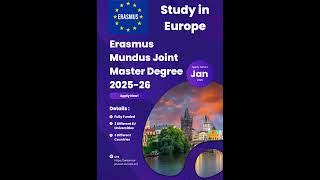 Erasmus Mundus Scholarship 202526 Fully Funded [upl. by Ehcor80]