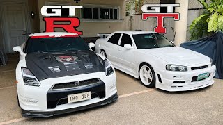 NISSAN GTR R35 vs NISSAN GTT R34 [upl. by Redd494]