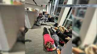 Nicholls State football team stranded at Veterans Airport in Marion [upl. by Lasley]