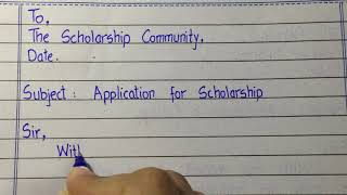 Application for Scholarship  Scholarship Application Letter [upl. by Bobina800]