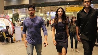 Sidharth Malhotra And Rakul Preet Singh RETURNS From Aiyaary Promotion Spotted At Airport [upl. by Enair960]