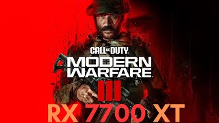 Modern Warfare III  Ryzen 5 5600 amp RX 7700 XT 12GB  1080p [upl. by Eugirne]