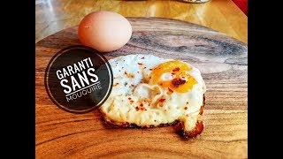 OEUF AU PLAT CROUSTILLANT et sans MOUQUIRE [upl. by Lilybelle255]